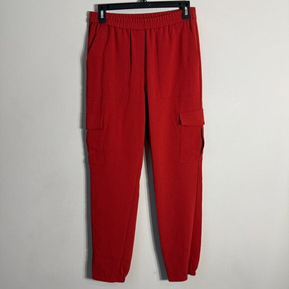 Theory Northsound Cargo Joggers Pants Women's 2 Red Oak Trousers Career Chic NWT - Picture 8 of 14
